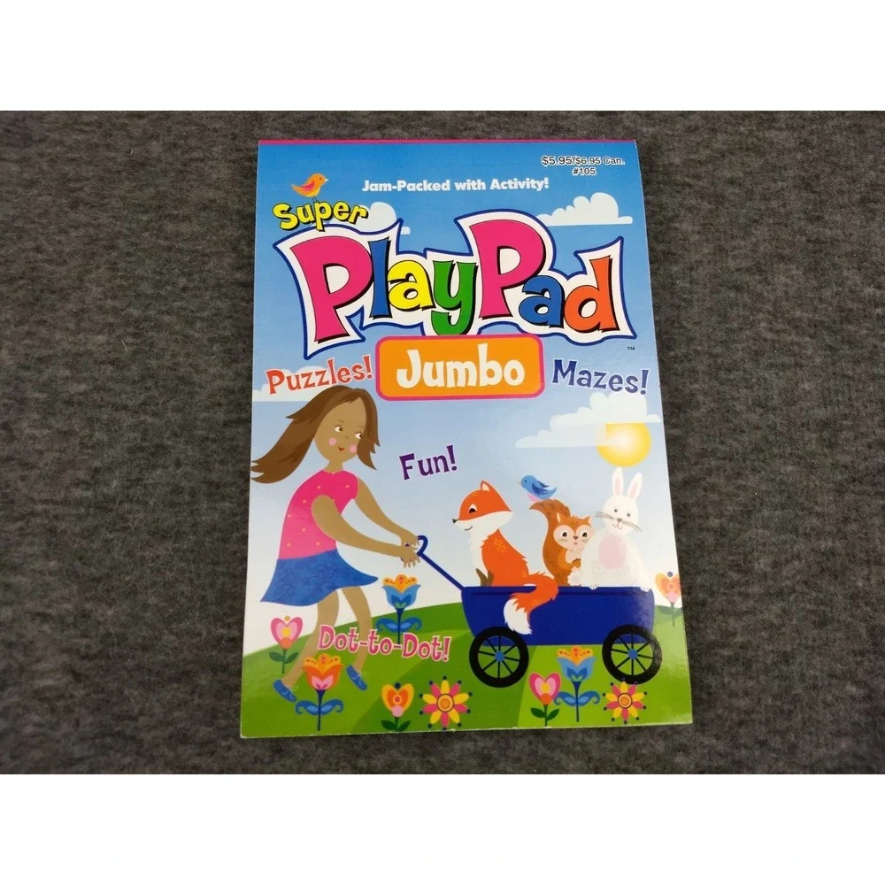 Super Playpad Jumbo Activity Games Books Lot + Stencils, Sticker Notepad Eraser‎